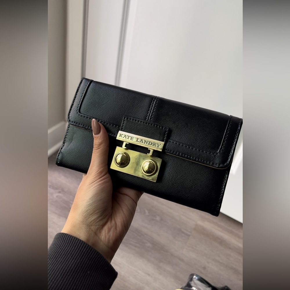 Kate Landry Black Clutch Wallet